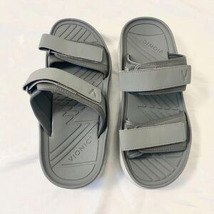 Vionic Rebound Renewal Recovery Slide Sandal Grey Unisex Men US 10.5 WMNS 12